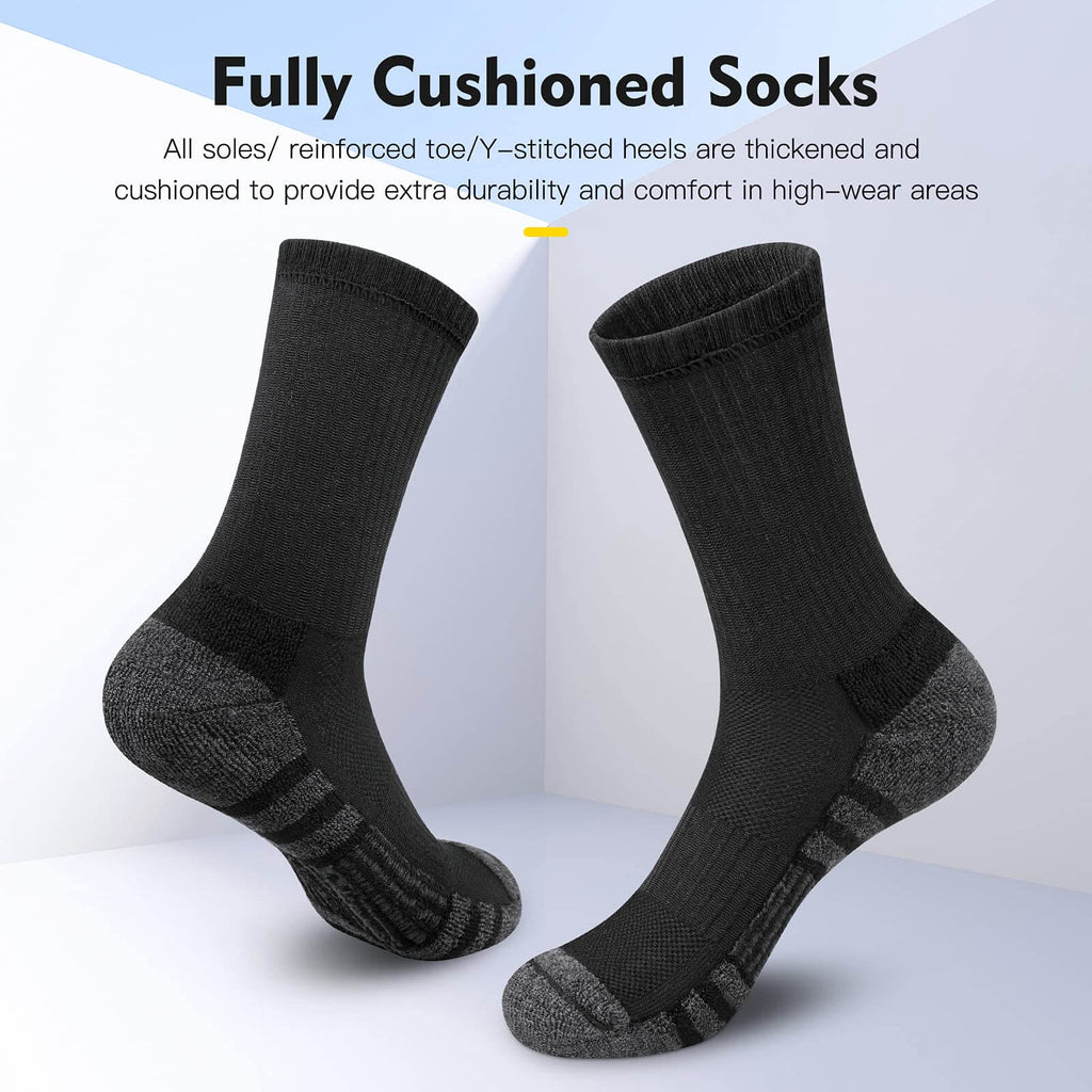 Maven Men's Breathable Crew Socks One Size 6 Pairs